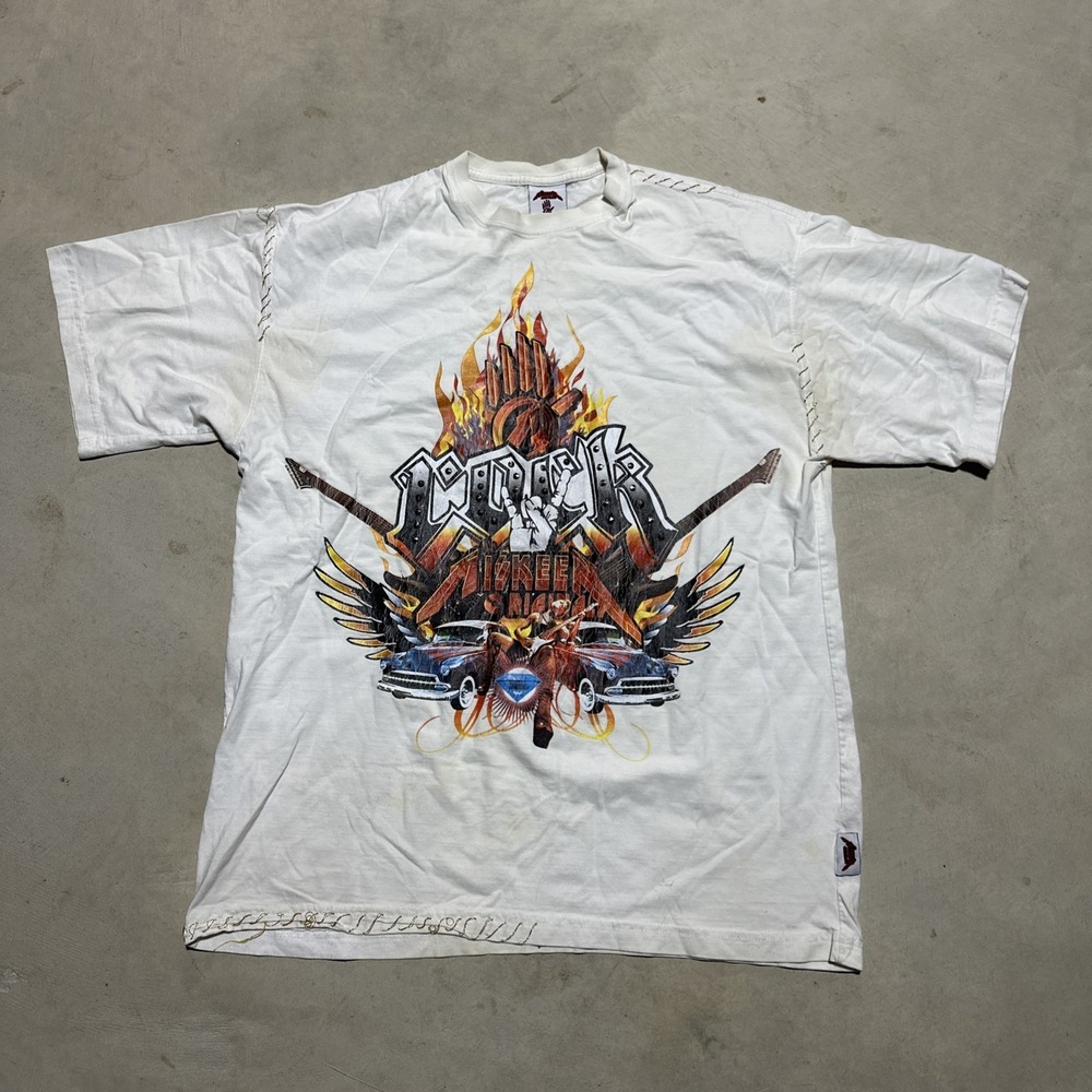 Miskeen Originals T-Shirt Men's XL L Short Sleeve Rhine Stone ROCKER GRAPHIC